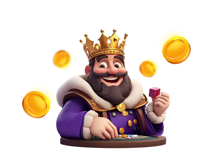 King holding cash