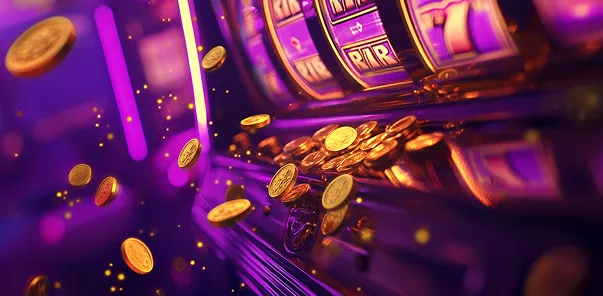 Slot machine spilling money