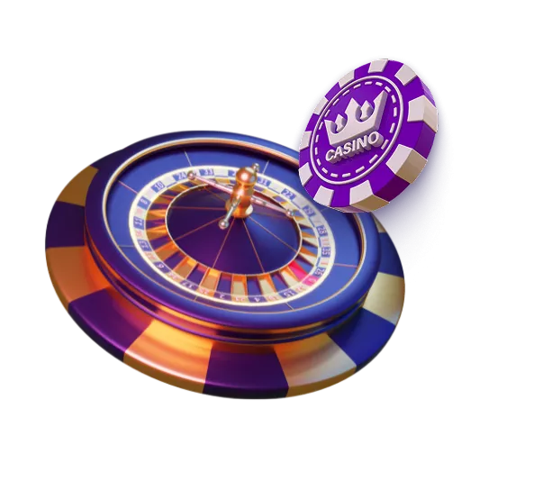 Roulette wheel and chip
